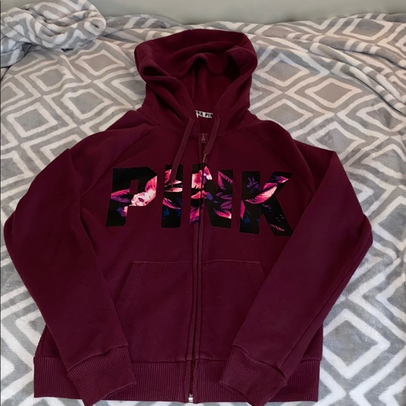 PINK Victoria's Secret Tops - zip up from pink
